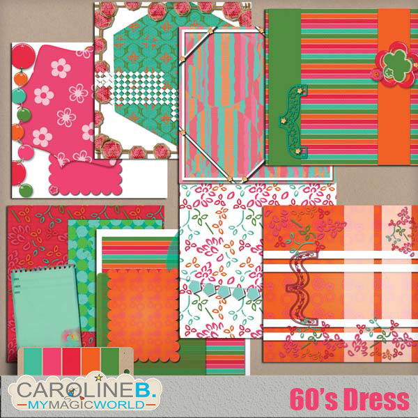 Sixties Dress Stacked Papers 01