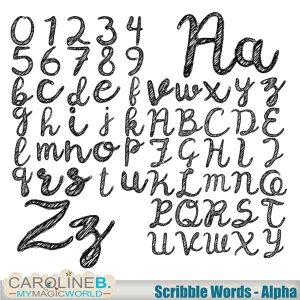 Scribble Alphabet Set