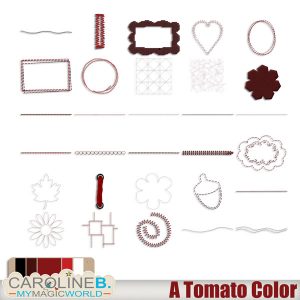 A Tomato Color Series Stitches