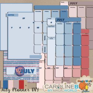 July A4 Planner Do-It-Yourself