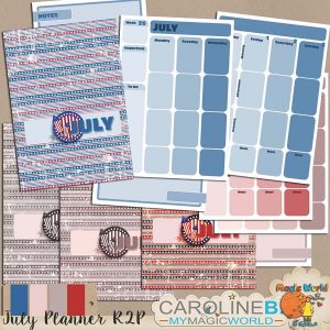 July A4 Planner Ready-2-Print
