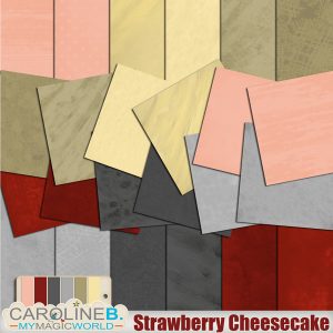 Strawberry Cheesecake Plain Papers