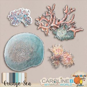 Grunge Sea Corals (hand drawn)