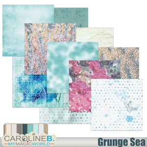 Grunge Sea Papers set 01