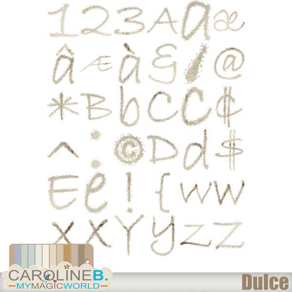 Dulce Alphabet Set 1