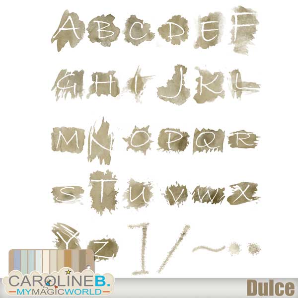 Dulce Alphabet Set 2