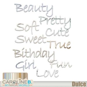 Dulce - Word Arts Set