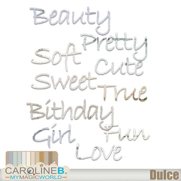 Dulce - Word Arts Set
