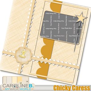 Babies : Baby Chicky Caress 12x12 QP04