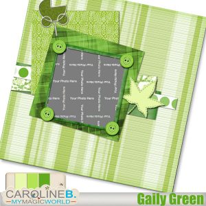 Babies : Baby Gaily Green 12x12 QP01