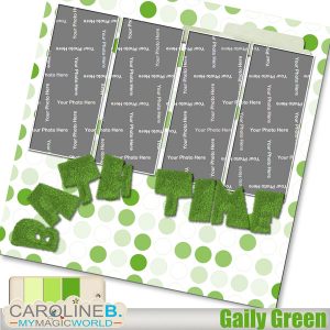 Babies : Baby Gaily Green 12x12 QP02