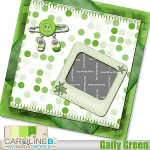 Babies : Baby Gaily Green 12x12 QP04