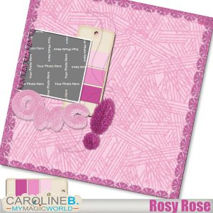 Babies : Baby Rosy Rose 12x12 QP02