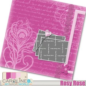 Babies : Baby Rosy Rose 12x12 QP04