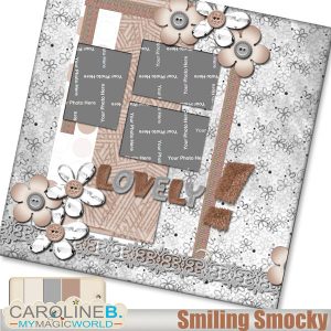 Babies : Baby Smiling Smocky 12x12 QP02