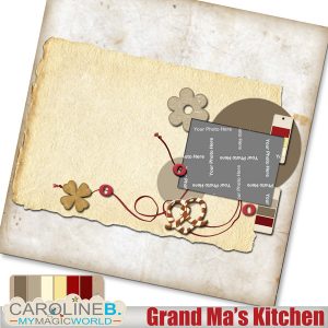 Grand Ma's Kitchen 12x12 QP02