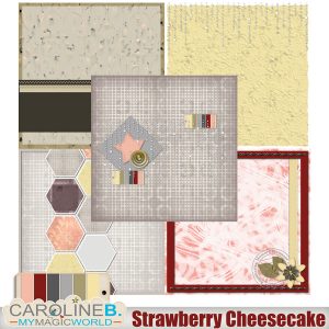 Strawberry Cheesecake Stacked Papers