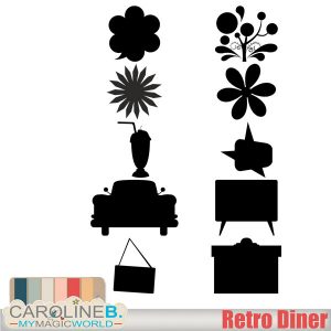 Retro Diner Shapes Set