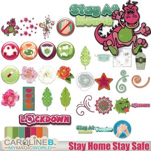 Stay Home Stay Safe Elements