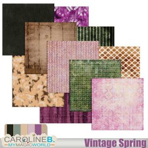 Vintage Spring Papers 2 Grunge