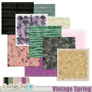 Vintage Spring Papers 4 Artsy