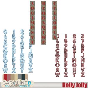 Holly Jolly Alphabets Set (x3)