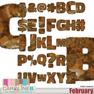 February Alphabet Set