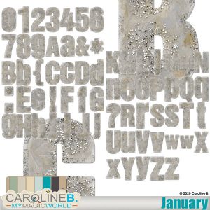 January Alphabet Set