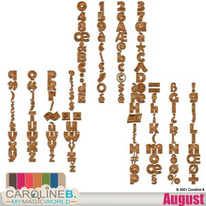 August - Alphabet Set