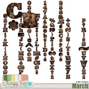 March - Alphabet Set