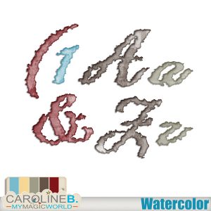 Watercolor - Monograms 1