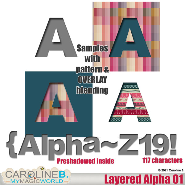 Layered Alphabet Set 01