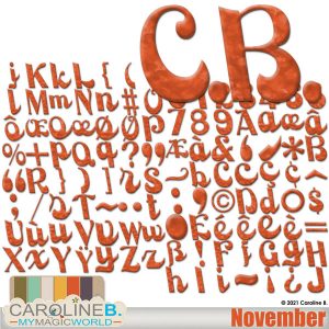 November Alphabet Set