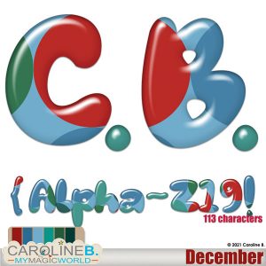 December - Alphabet Set