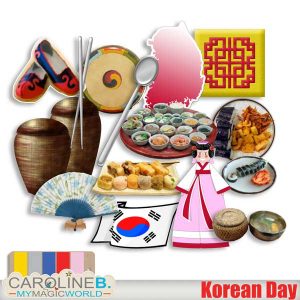 Korean Day - Elements Set