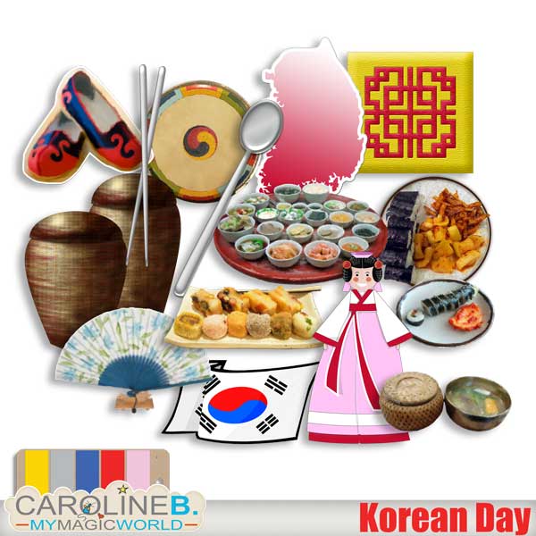 Korean Day - Elements Set