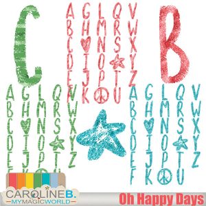 Oh Happy Days Alphabet