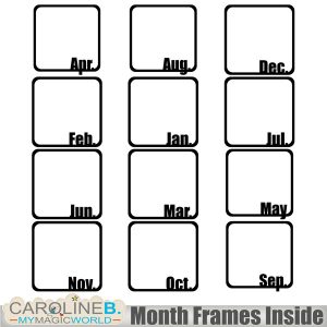 Month Frame Inside (12 EL)