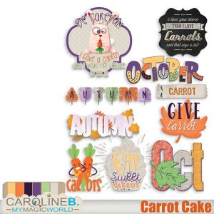 Carrot Cake WordArts