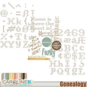 Genealogy Alpha and Wordarts