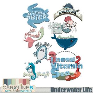Underwater Life Wordarts