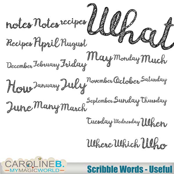 Scribble Words Useful
