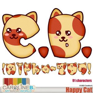 Happy Cat Alphabet Set