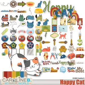 Happy Cat Elements Set