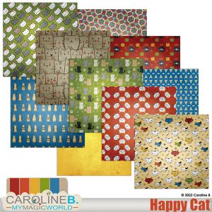 Happy Cat Papers Set 02
