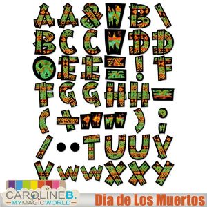Dia de los Muertos Alphabet Set