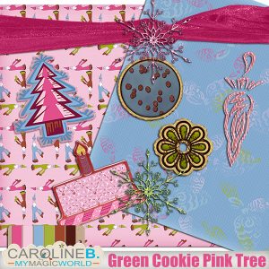 Green Cookies Pink Tree