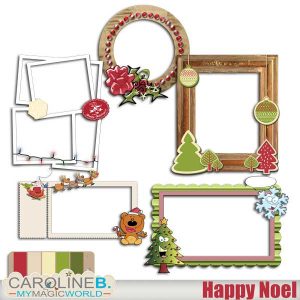 Happy Noel Cluster Frames