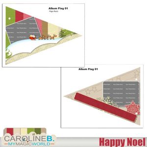 Happy Noel Printable Flag 01