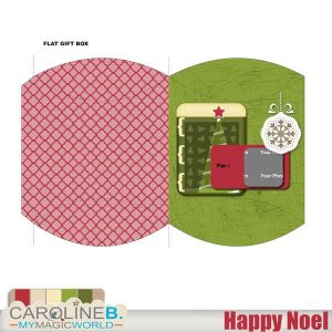 Happy Noel Printable Pillow Box